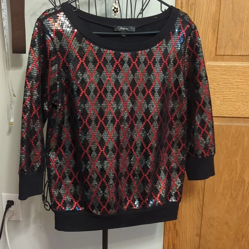 Express Sequin Top - Picture 1 of 4